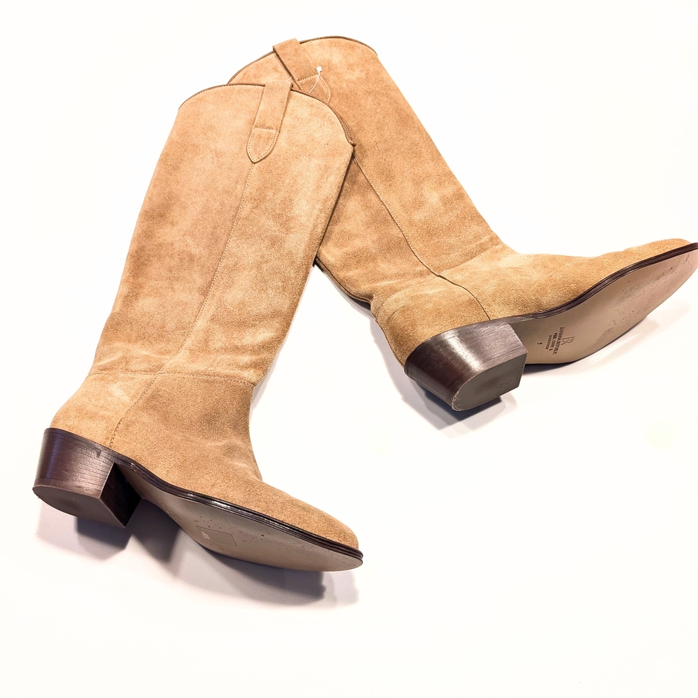 Banana Republic Vintage Western Suede Cowboy Festival Boho Italy Boots Size 5